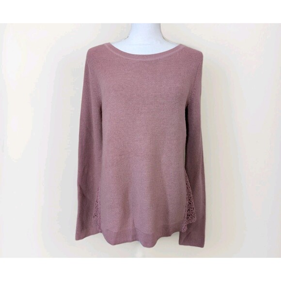 H by Halston Sweaters - H by Halston Sweater Women’s XS Pink Wool Blend Lace Lightweight